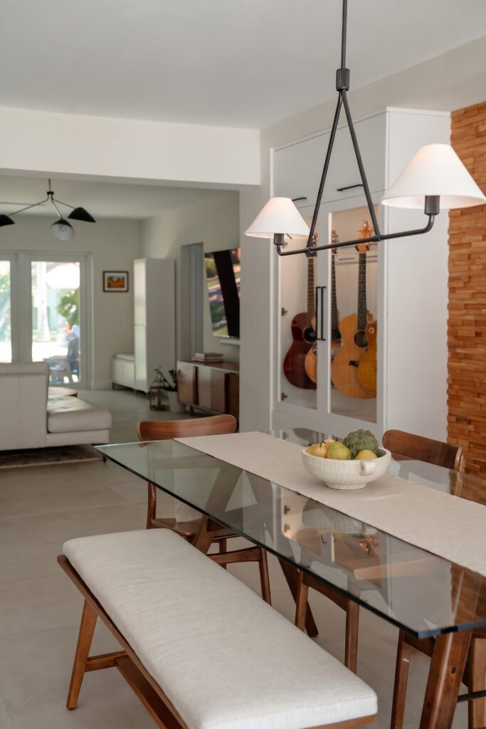 3_Dining_Room_Shot_2_F Miami Shores Residence dining area with pendant lighting — Duoma Atelier